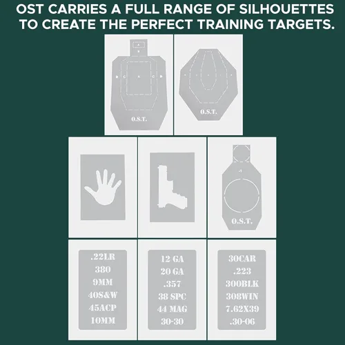 Vista 6 de OST Kit de Plantillas de Silueta Blancos Grandes de Silueta de Cartón Accesorios de Tiro