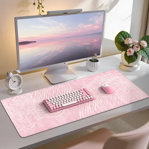 Vista 18 de iCasso Tapete de escritorio, bonita funda de escritorio para mujer, 35.4 x 1-Colorido a cuadros