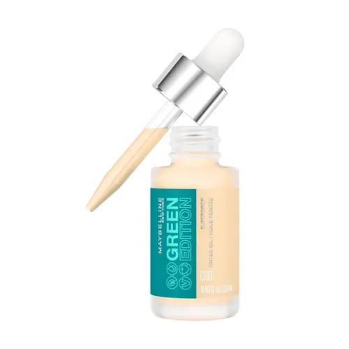 Vista 9 de Maybelline Green Edition Superdrop - Base de maquillaje de base de aceite tintado, base de cobertura natural ajustable formulada con aceite de 55