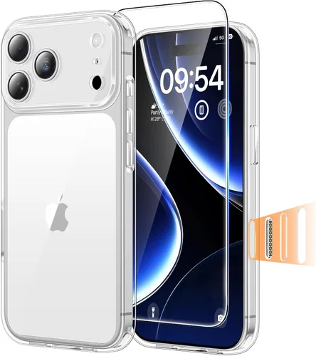 Vista 30 de TAURI Funda para iPhone 15 Pro de Titanio, [No se Amarillea] con Protector de Pantalla, [Protección contra Caídas de Grado Militar] Funda