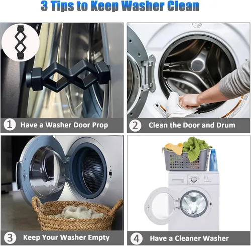 Vista 2 de Soporte para Puerta de Lavadora, Magoog Soporte para Puerta de Lavadora de Carga Frontal, Mantiene la Puerta de la Lavadora de Carga Frontal Abierta