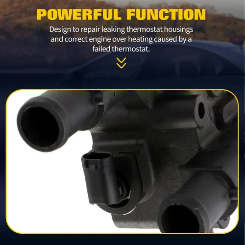 Vista 4 de OCPTY Carcasa de termostato para Chevy Aveo 2009 10 2011, para Chevy Aveo5 2009 10 2011, para Pontiac G3 2009 2009 Ensamblaje de carcasa