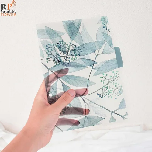 Vista 5 de RP Remarkable Power, Paquete de 24 separadores de índice de plástico A5 de la serie floral, divisor de pestañas insertable para 6 anillos