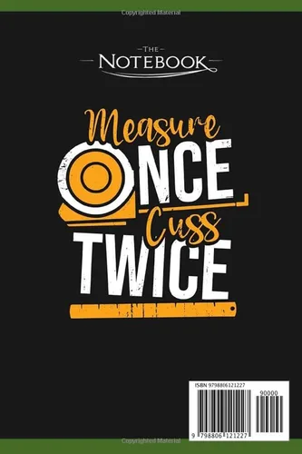 Vista 2 de Notebook Measure Once Cuss Twice Classic Notebook a 6 x 9 inches 120 pagesTo-Do List Notebook, Note Pad, Notes