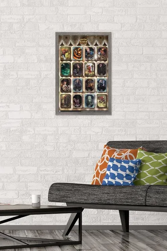 Vista 2 de Trends International Harry Potter: Magic Awakened - Póster de pared con cuadrícula, 22.4 pulgadas de largo x 14.7 pulgadas, versión enmarcada