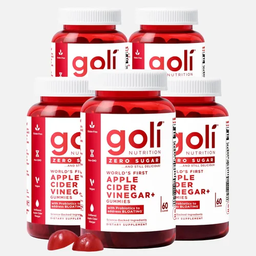Vista 10 de Goli Gomitas de vinagre de sidra de manzana sin azúcar, ACV con vitamina B12 y probióticos, sin alcoholes de azúcar, veganas, aptas para dieta