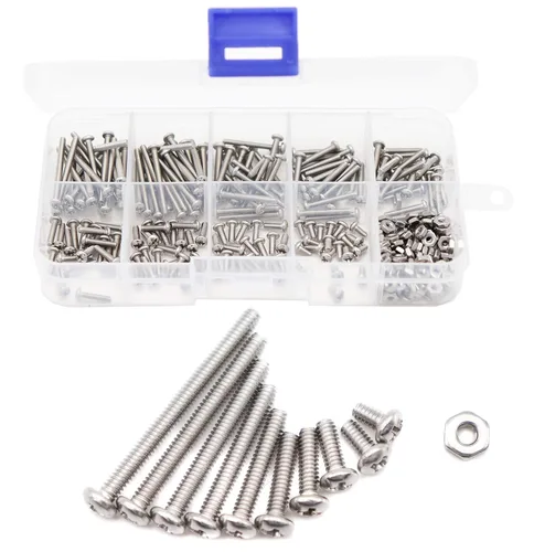 Vista 7 de binifiMux Kit surtido de tornillos Phillips 304 Stianless y tuercas hexagonales #2-56#4-40#6-32, 360 piezas #2-56#4-40#6-32, acabado liso