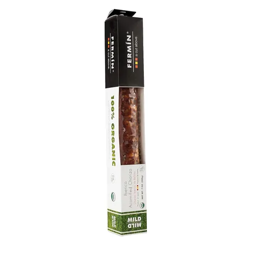 Vista 2 de CHORIZO DUO IBERICO/ USDA ORGANIC CHORIZO ACORN-FED MILD & IBERICO CHORIZO SPICY por FERMIN (7 onzas cada uno)