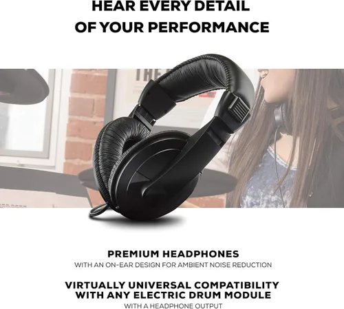 Vista 7 de Kit Bundle Alesis Drums Turbo Mesh - Juego completo de batería eléctrica con un kit de batería electrónica de malla de siete piezas, trono