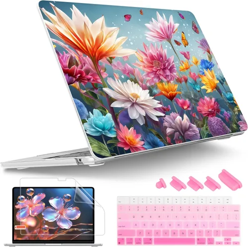 Vista 28 de Tuiklol Funda rígida para MacBook Air 2026, 2025, 2024, 2023, modelo M5, A3448, M4, A3241, M3, A3114, M2, A2941, funda rígida para MacBook de 15.3