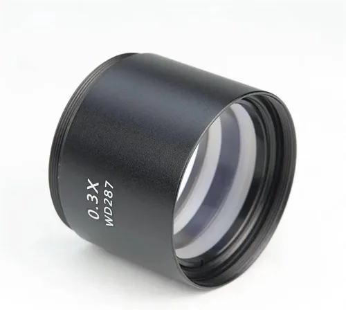 Vista 3 de Kit de accesorios para microscopio, microscopio, lente auxiliar 0.3X/0.75X/1.5X, objetivos auxiliares, microscopio estéreo, lente Barlow M48 rosca