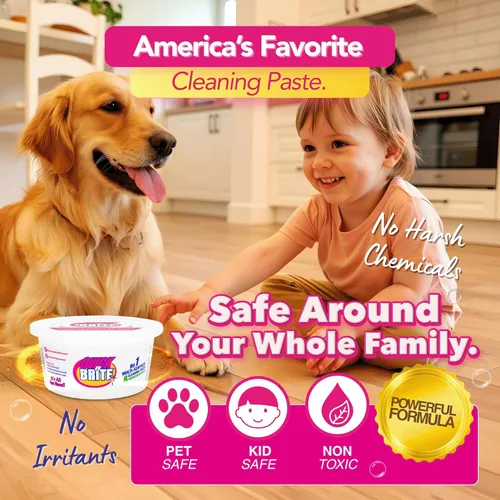 Vista 4 de Quick 'n Brite Pasta de limpieza multiusos, verdadero limpiador multiusos, concentrado, 12 onzas
