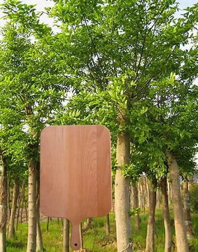 Vista 5 de Tabla de cortar de madera con asa, tabla de cortar de madera grande para cocina, tablas de embutidos de carne, queso, pastelería, fruta, pan, tabla