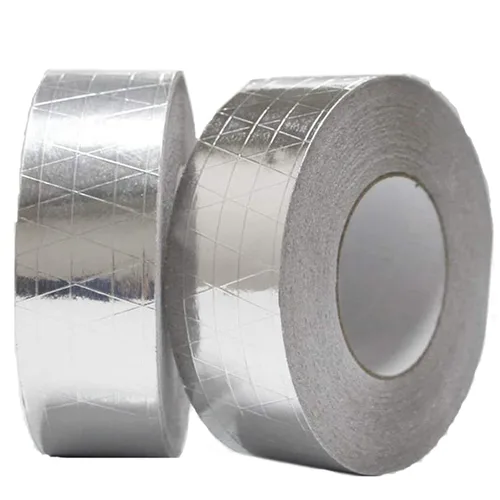 Vista 7 de Cinta de papel de aluminio de fibra de vidrio HAOT reforzada autoadhesiva cinta reflectante de calor resistente al aislamiento de alta temperatura