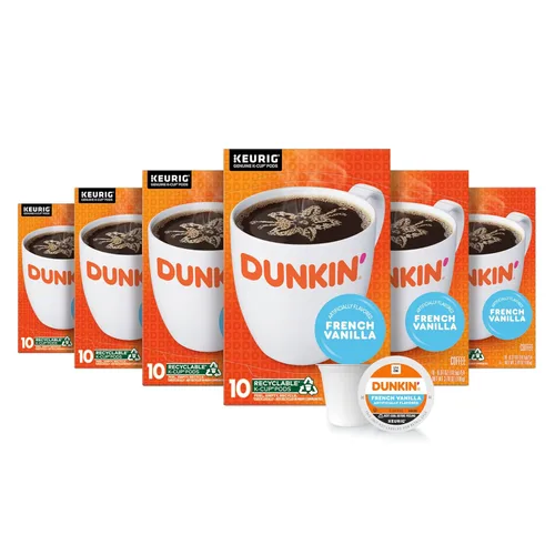 Vista 22 de Dunkin' - Café con sabor artificial a menta y chocolate blanco, cápsulas Keurig K-Cup, caja de 10