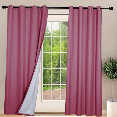 Vista 38 de Frelement Cortinas opacas extralargas de 108 pulgadas de largo, para sala de estar, cortinas de lino con bloqueo de luz, cortinas con aislamiento