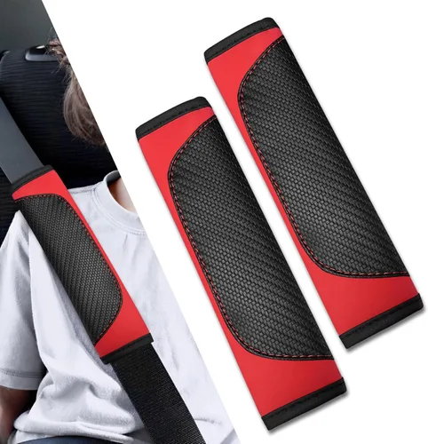 Vista 10 de 2 fundas para cinturón de seguridad de automóvil, almohadillas suaves para cinturón de seguridad, fundas para el cuello, protector de correa
