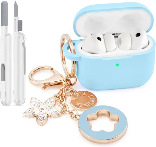 Vista 44 de Funda floral para Apple Airpods iPods 4, funda para mujer, VISOOM 2025 de silicona 3D Airpod iPod 4ª generación, fundas protectoras lindas