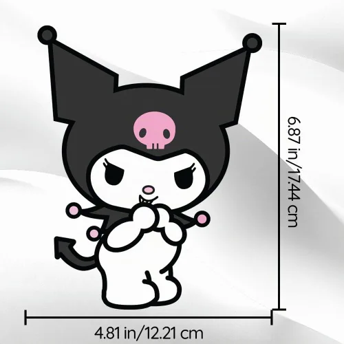Vista 2 de Calcomanía adhesiva Hello Kitty Kuromi Giggle - Calcomanía gráfica adhesiva despegar y pegar