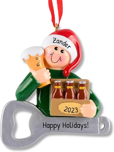 Ornaments by Elves - Adornos navideños personalizados de cerveza Chill Time 2024 - Cerveza, Navidad, taza - Budweiser, Bud Light, Miller - Regalos