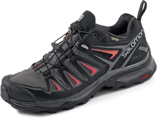 Vista 8 de Salomon Zapatos de senderismo X Ultra 3 para mujer Grey Red Magnet Grey Mineral Red