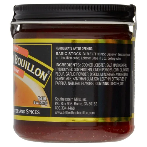 Vista 5 de Better Than Bouillon Base Premium de Langosta, Hecho de Langosta Cocida Selecta y Especias, Rinde 9.5 Cuartos de Caldo 38 Porciones, 8 Onzas