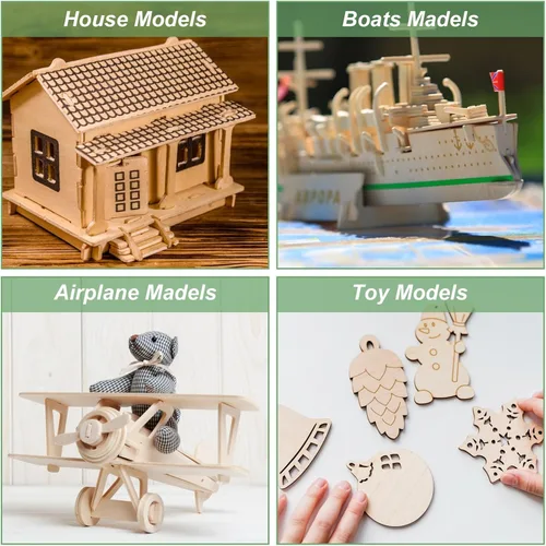 Vista 6 de 3 hojas de madera contrachapada de abedul báltico de 12 x 16 x 1/2 pulgadas a 0.472 in, madera contrachapada sin terminar para manualidades