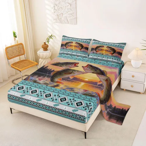 Vista 11 de Erosebridal Western Aztec Sheets Twin Brown Bull Skull Bed Sheets Set Southwestern Boho Sheet Set for Boys Girls Rustic Farmhouse Bed Sets 3Pcs