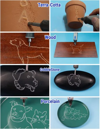 Vista 3 de Sworker Juego de 20 piezas de rebabas de carburo vástago de 1/8 pulgadas Compatible con Dremel Bits Accesorios de herramientas rotativas Kit