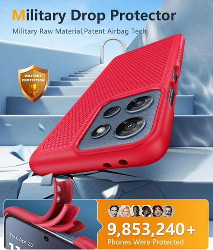 Vista 329 de FNTCASE Funda para Motorola Moto G-Stylus-5G-2023: funda protectora de doble capa a prueba de golpes Parte trasera texturizada antideslizante