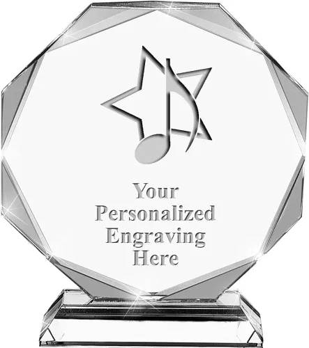 Vista 20 de Premio de cristal personalizado de 6.75 pulgadas con grabado - Premios de trofeos personalizados