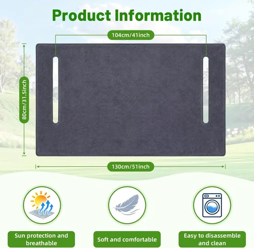 Vista 2 de Funda de asiento de carrito de golf, manta de microfibra para asiento de carrito de golf, protector de asiento de carrito de golf suave, accesorios