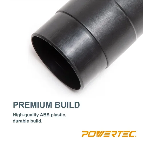 Vista 6 de POWERTEC 70123W Conector de manguera de polvo de 4 pulgadas con adaptador de empalme de conexión rápida, plástico ABS, 1 paquete