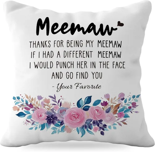 Vista 10 de Mimi Gifts - Fundas de almohada de 18 x 18 pulgadas, funda de almohada Mimi, abuela