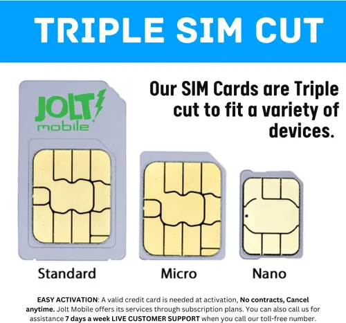 Vista 8 de Jolt Mobile Data SIM Card – Plan de datos de 30 días de Internet de 2 GB en red AT&T 5G 4G LTE compatible con cualquier dispositivo IoT desbloqueado