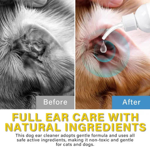 Vista 6 de Weeping Willow Oil Co Limpiador de oídos para perros, tratamiento de infección de oído de perro, solución de limpieza de oídos para perros y gatos