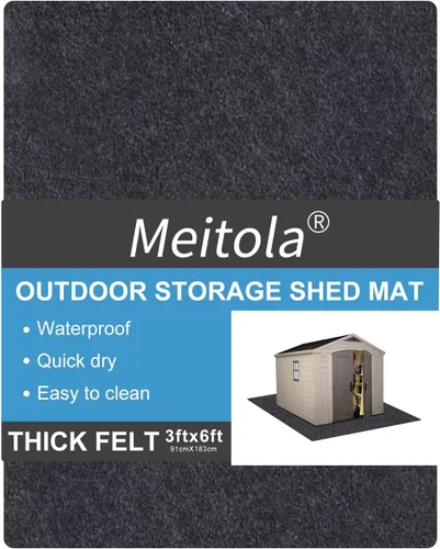 Vista 2 de Tapete para cobertizo para almacenamiento al aire libre, de material suave, impermeable, a prueba de polvo y lavable, para cochera al aire libre