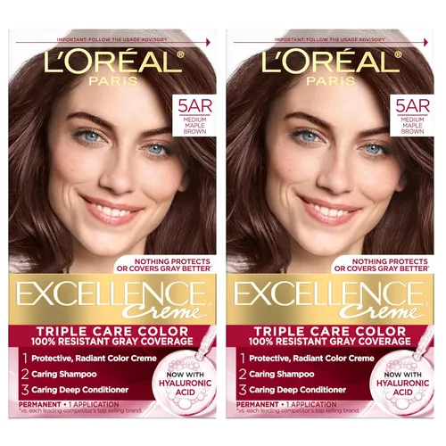 Vista 18 de L'Oreal Paris Excellence Crème - Tinte permanente para el cabello, color de cabello de triple cuidado, complejo Pro-Keratina para una cobertura