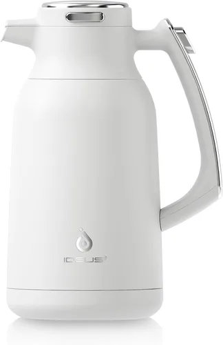 Vista 19 de IDEUS Jarra térmica para café 68oz (2,000ml), Jarra de acero inoxidable de doble pared aislada al vacío, Jarra de agua, servidor de café