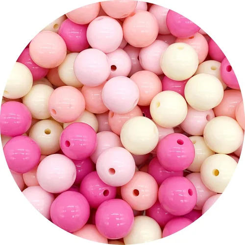 Vista 40 de 1000 cuentas redondas acrílicas lisas de 0.236 pulgadas, bolas acrílicas redondas, cuentas de chicle, cuentas gruesas, cuentas de resina de plástico