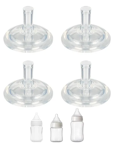 Tetinas de paja para botellas Evenflo Balance de cuello ancho, suave 100% silicona de cuello ancho, pezones de paja para sorber, 26.2 ft+, 4