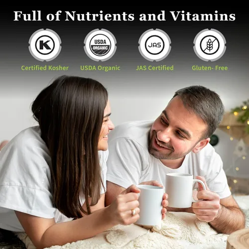 Vista 3 de Té verde Domatcha, matcha orgánico, lata de 1.0 onza