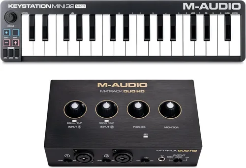 Vista 11 de M-AUDIO Keystation Mini 32 MK3 controlador de teclado MIDI USB con 32 teclas mini sensibles a la velocidad y software de grabación incluido