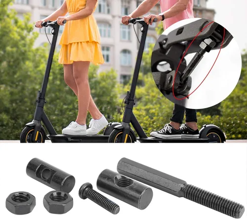 Vista 6 de Juego de tornillos de bloqueo de eje de scooter eléctrico, juego de tornillos de bloqueo de eje de scooter de acero al carbono grueso, tornillo