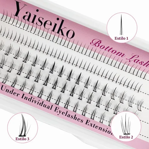 Vista 6 de Extensiones de pestañas inferiores DIY en racimo, 134 unidades, aspecto natural y suave, para pestañas inferiores, 6 mm