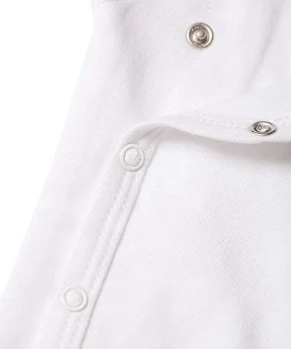 Vista 4 de Conjunto de body con cierre lateral para bebé, 100 % algodón para niño y niña, overol unisex tipo kimono para niño, paquete de 4