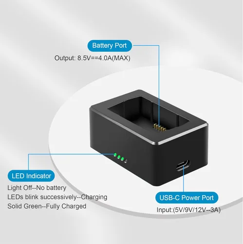 Vista 3 de Hanatora Battery USB Charger with PD/QC3.0 for DJI Mini 4/3 Pro,Mini 3 Drone, Charging Hub Accessories