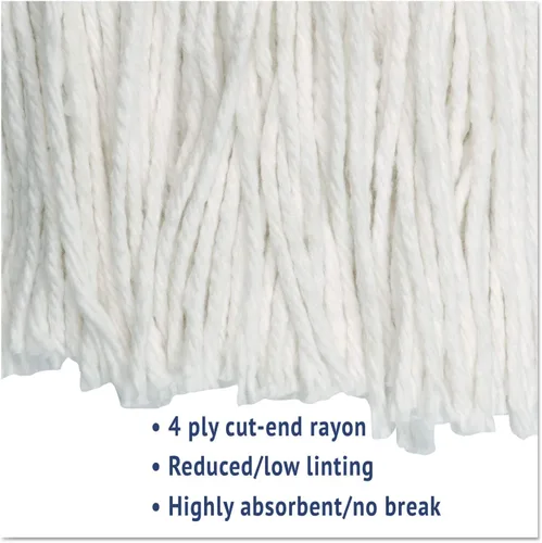Vista 7 de Boardwalk 2020RCT - Cabezal de trapeador húmedo de extremo cortado, rayón, n.º 20, blanco, 12/cartón