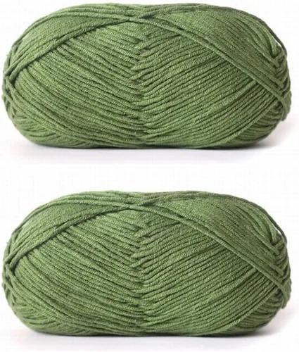 Vista 15 de Hilo de punto y ganchillo mezclado de acrílico y algodón, hilo mediano suave, transpirable y agradable a la piel para prendas de bebé, bufandas