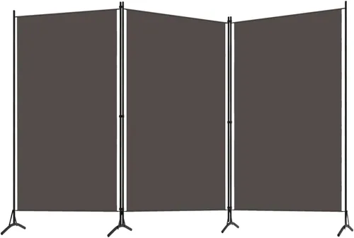 Vista 23 de vidaXL Divisor de habitación de 5 paneles en color blanco, ideal para dormitorio, sala de estar, apartamento de estudio, hecho de material de tela